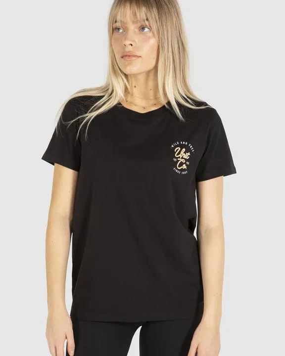 Unit Ladies Tee Licorice Black White