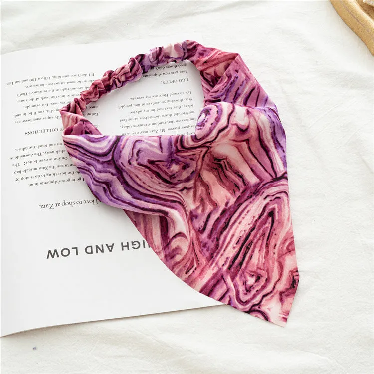 Women's Bags Headscarf All-ch Tie-Dye Headband Triangular Binder